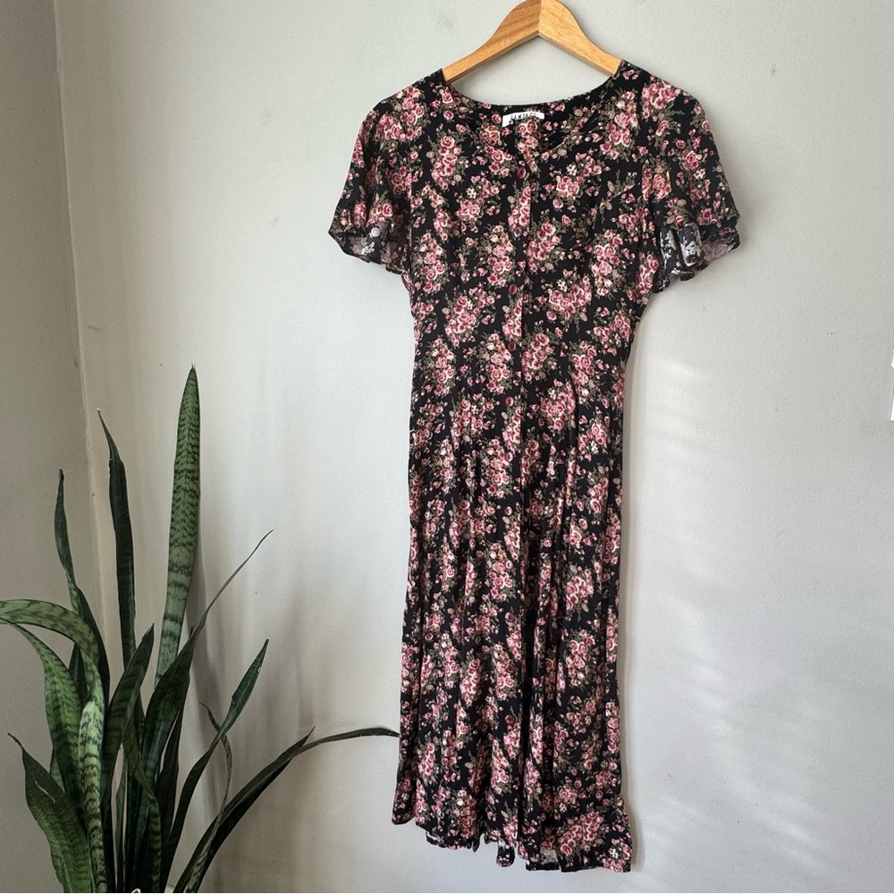 Vintage Rampage Floral Button Down Maxi Dress